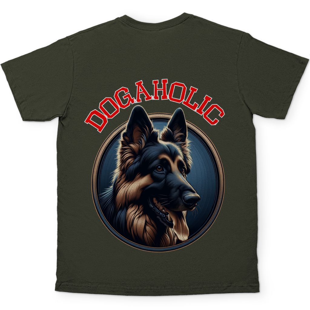 DSH Dogaholic T-Shirt mit großem Rückendruck für Hundefans