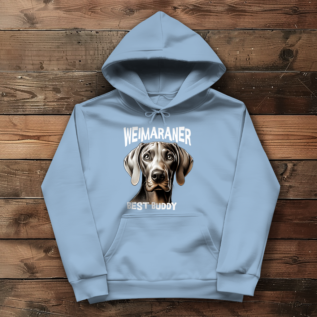 Weimaraner Kopf mit Schriftzug Best Buddy, Damen Hoodie