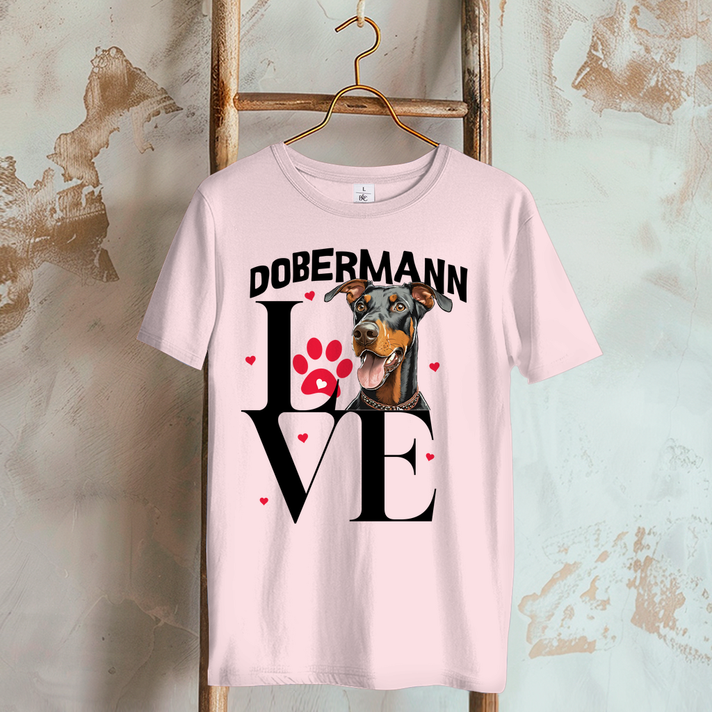 Damen T-Shirt Dobermann Love