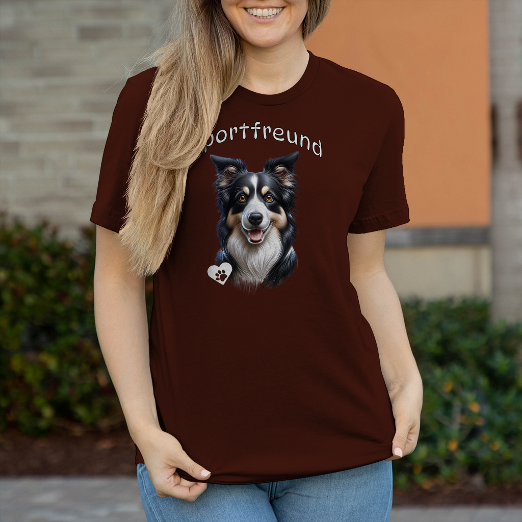 Damen T-Shirt Border Collie Sportfreund