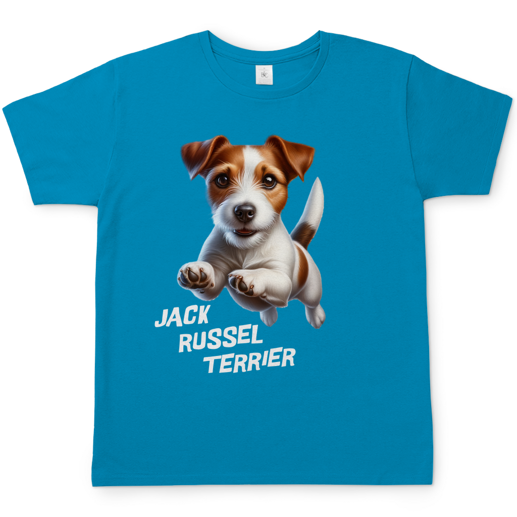 Herren T-Shirt Springender Jack Russel Terrier