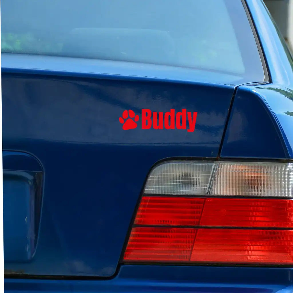 Doppelpack personalisierte Hundepfoten-Namen-Aufkleber