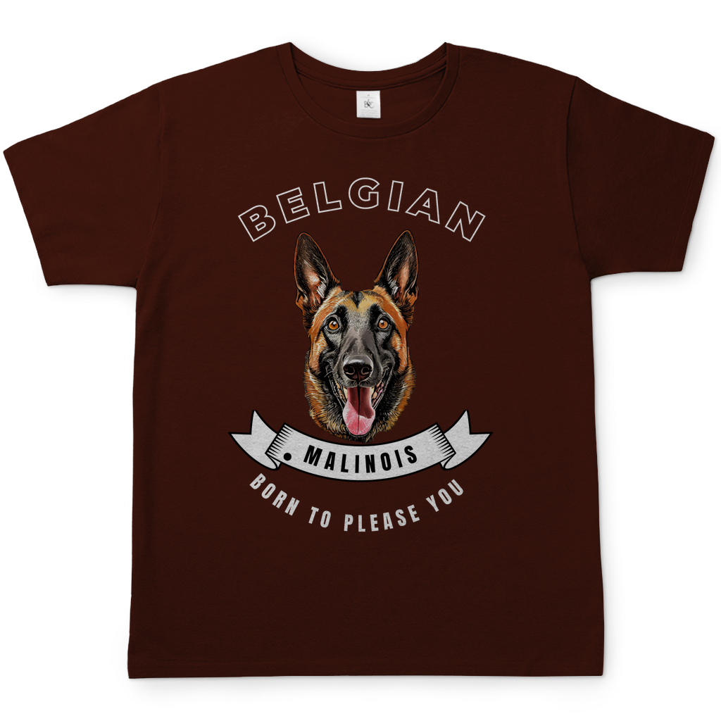 T-Shirt Malinois Born to please you für Herren