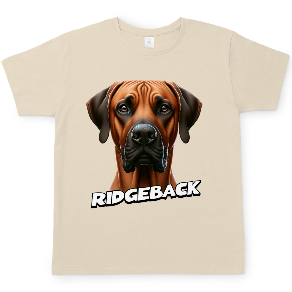 Herren T-Shirt Ridgeback Kopf mit Schriftzug