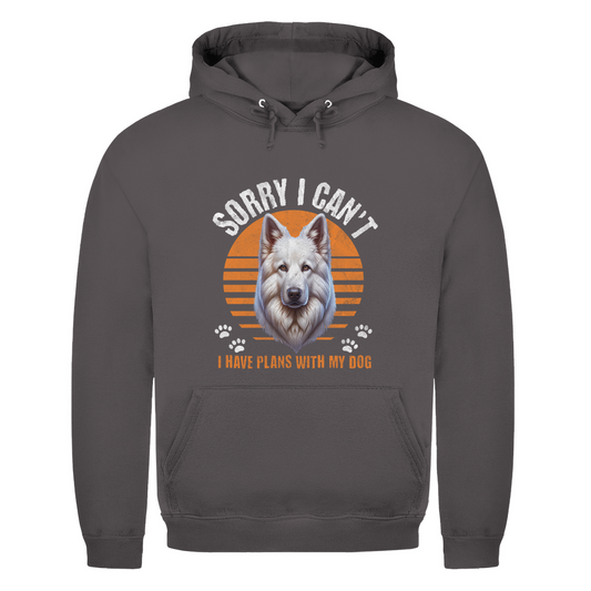 Herren Hoodie Weißer Schäferhund "Sorry, I can't"