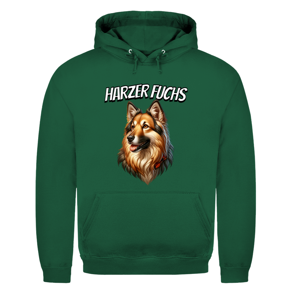 Herren Hoodie Harzer Fuchs Schriftzug und Kopf