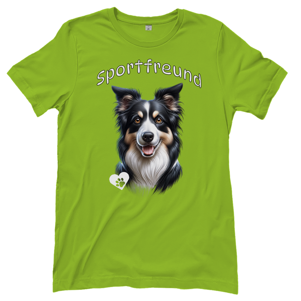 Damen T-Shirt Border Collie Sportfreund