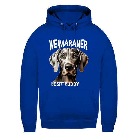 Weimaraner Kopf mit Schriftzug Best Buddy, Damen Hoodie