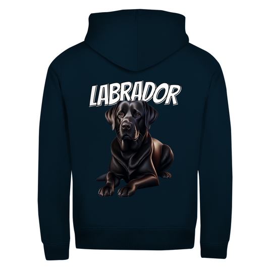 Kapuzenjacke mit liegendem Labrador