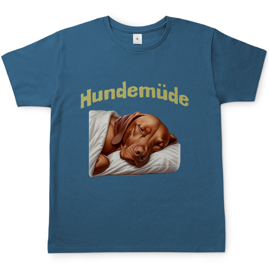 Herren T-Shirt Hundemüde mit Magyar Viszla