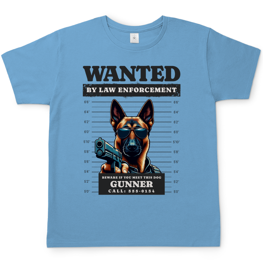 Unise T-Shirt Wanted Malinois