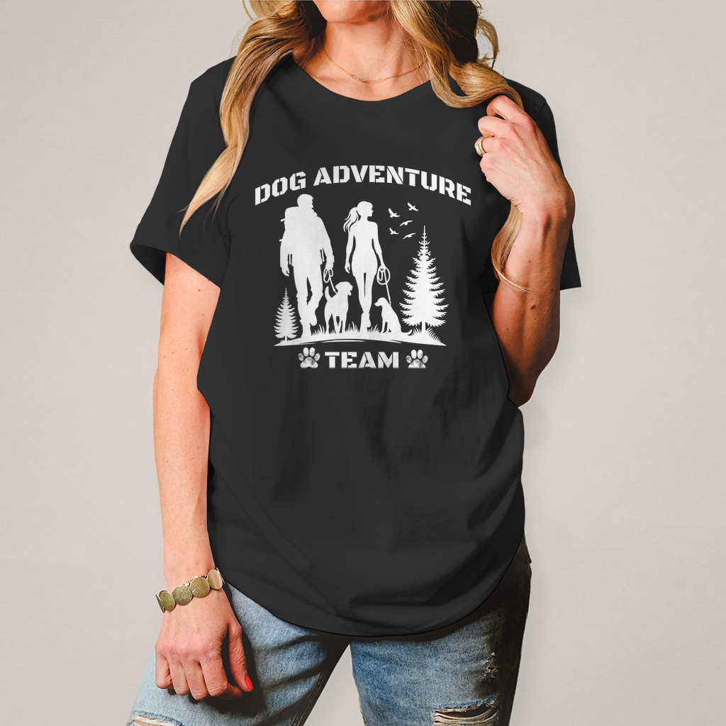 T-Shirt Dog Adventure Team für Damen