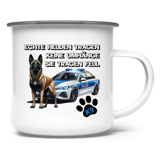 Malinois Polizeihund K9 Emaille-Tasse 🐾☕