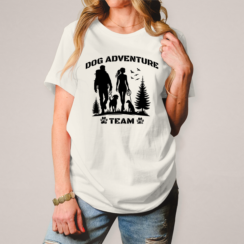 T-Shirt Dog Adventure Team für Damen