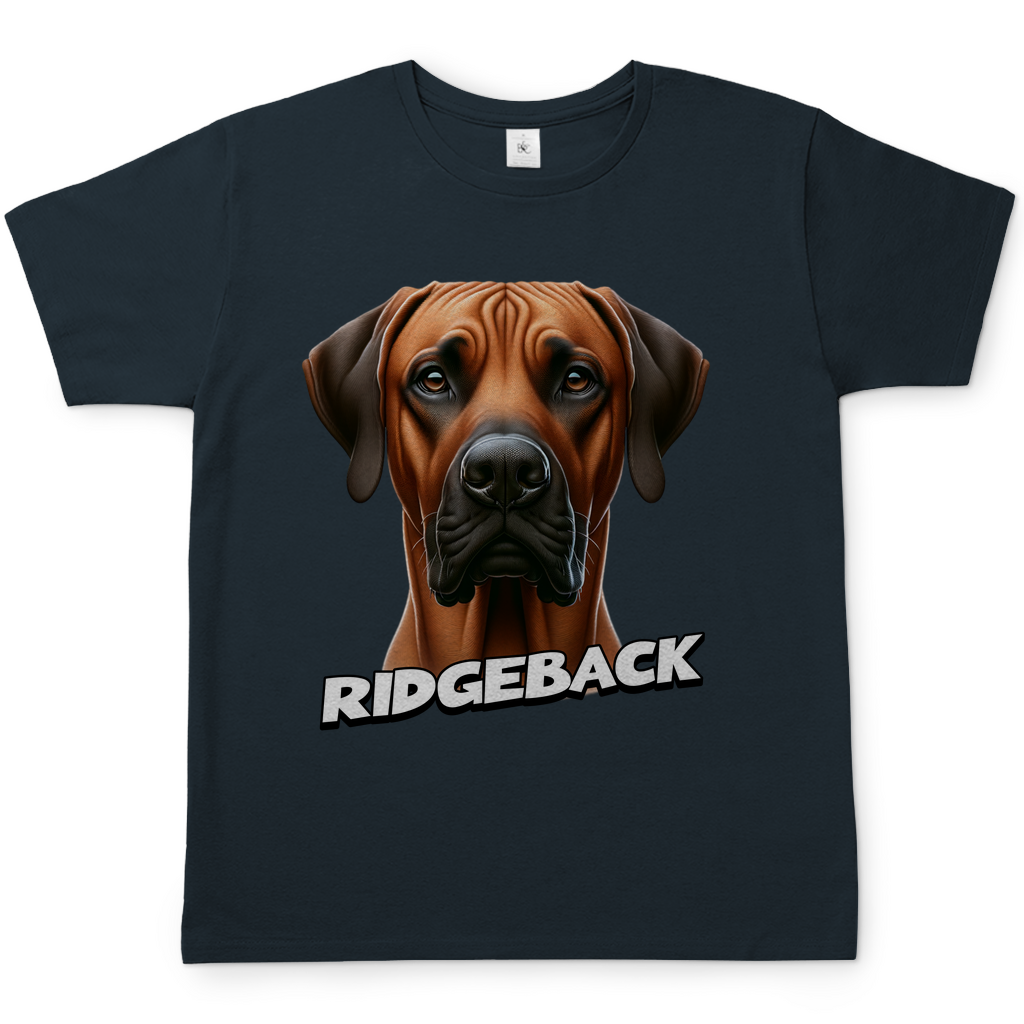 Herren T-Shirt Ridgeback Kopf mit Schriftzug