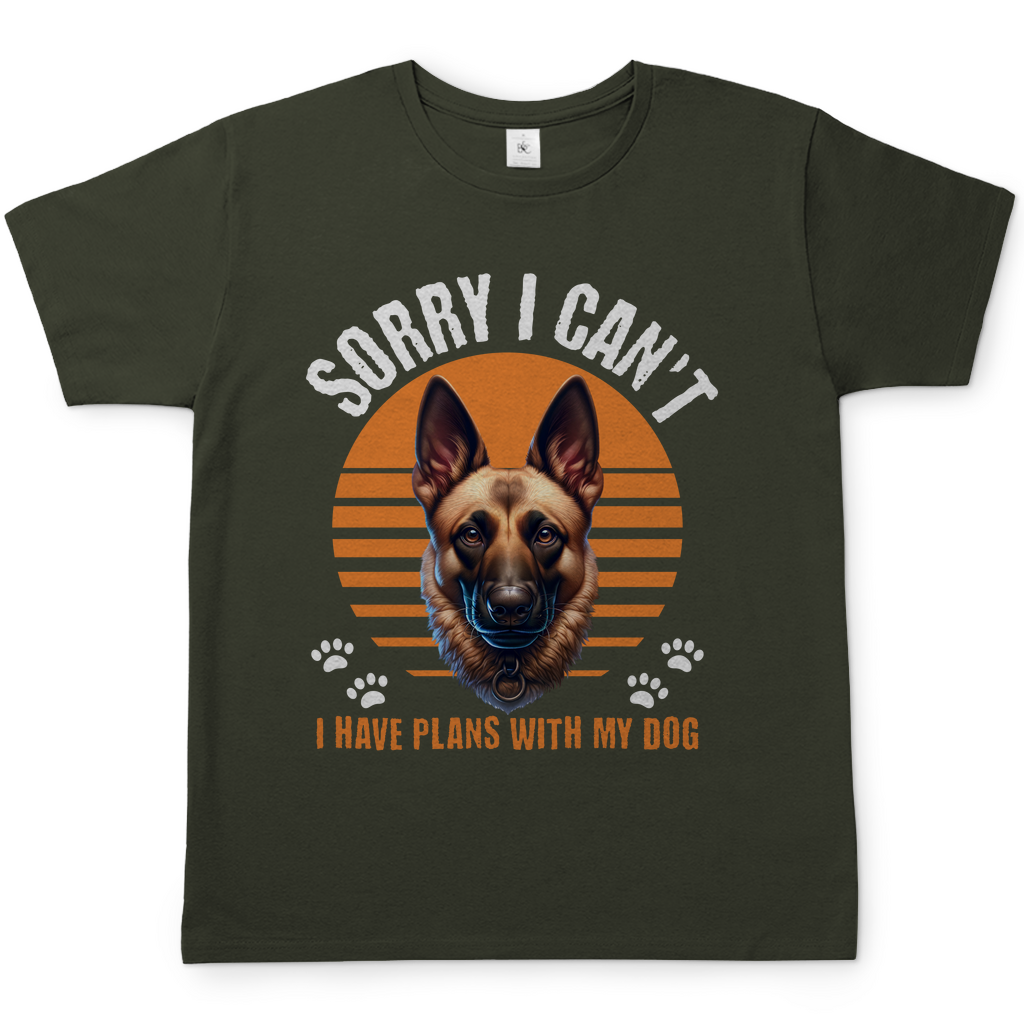 Herren T-Shirt Malinois Plans – Sorry I Can’t