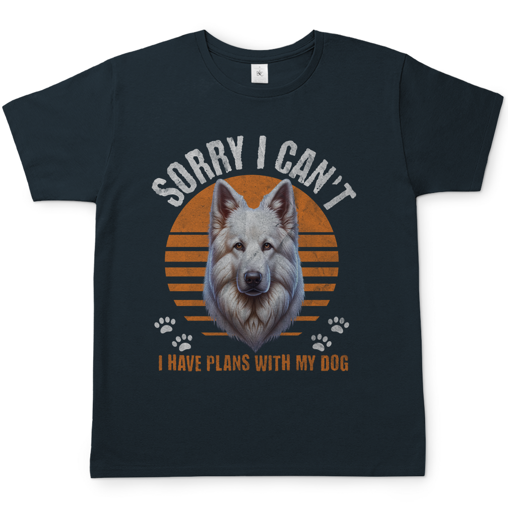 Herren T-Shirt Weißer Schäferhund "Sorry, I can't"