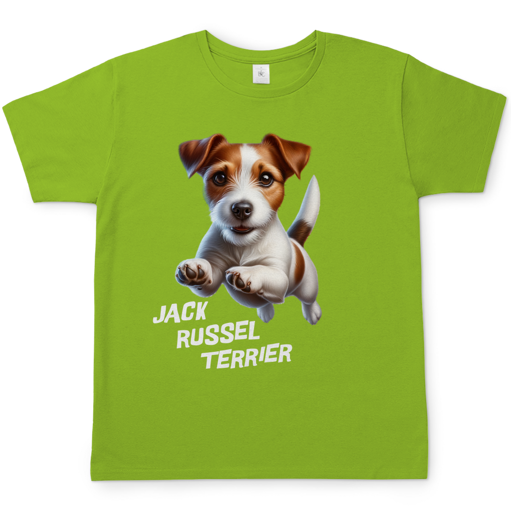 Herren T-Shirt Springender Jack Russel Terrier