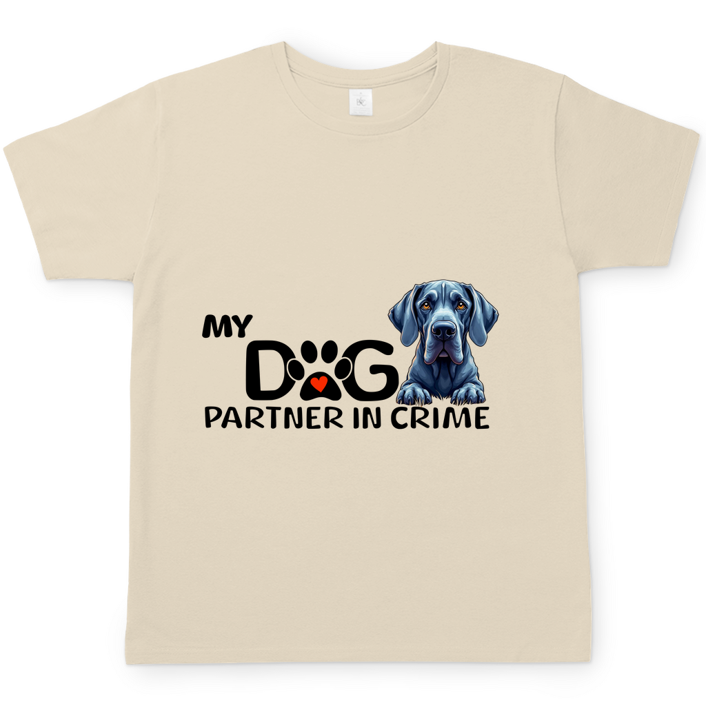 Herren T-Shirt Weimaraner - My Dog Partner in crime