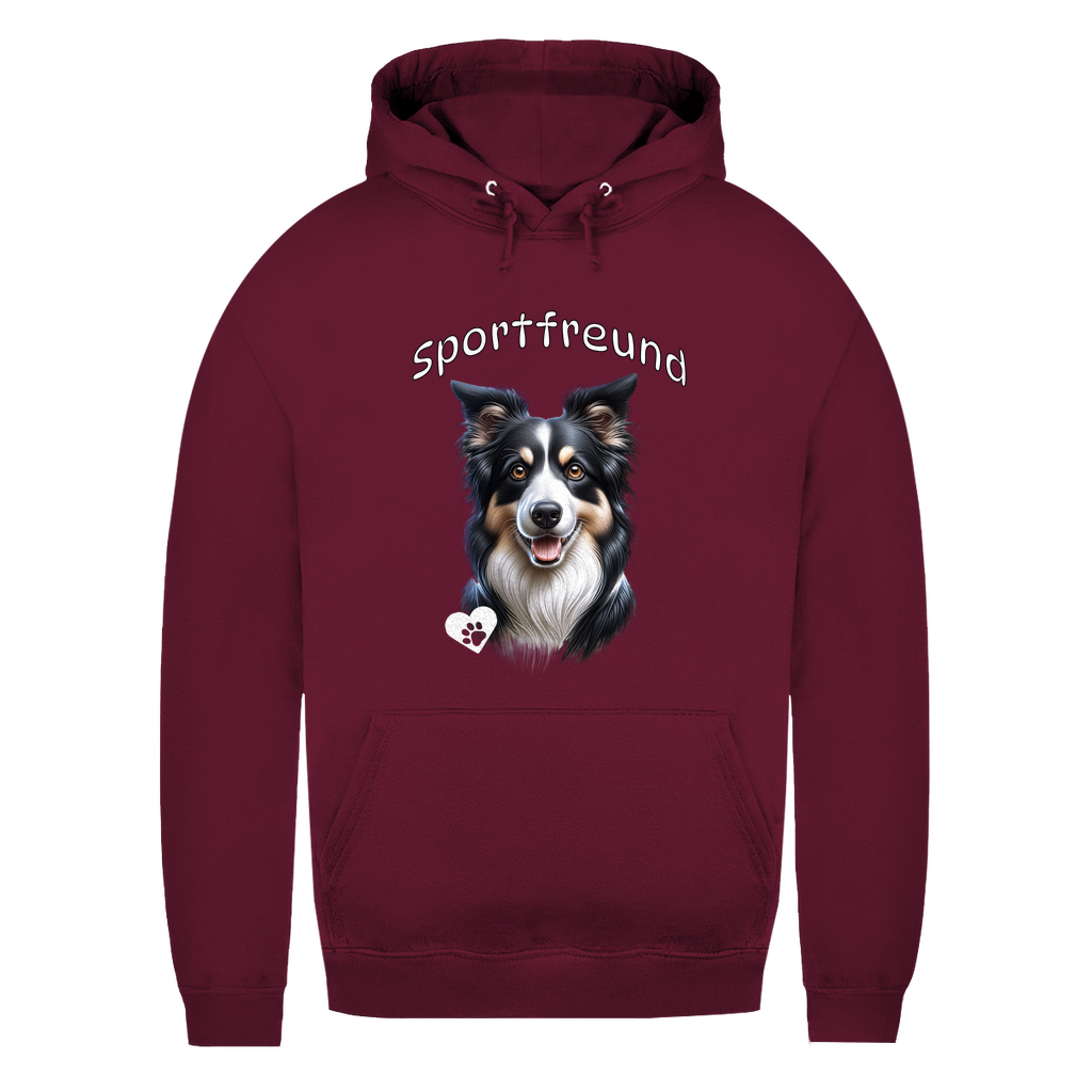 Damen Hoodie Border Collie Sportfreund