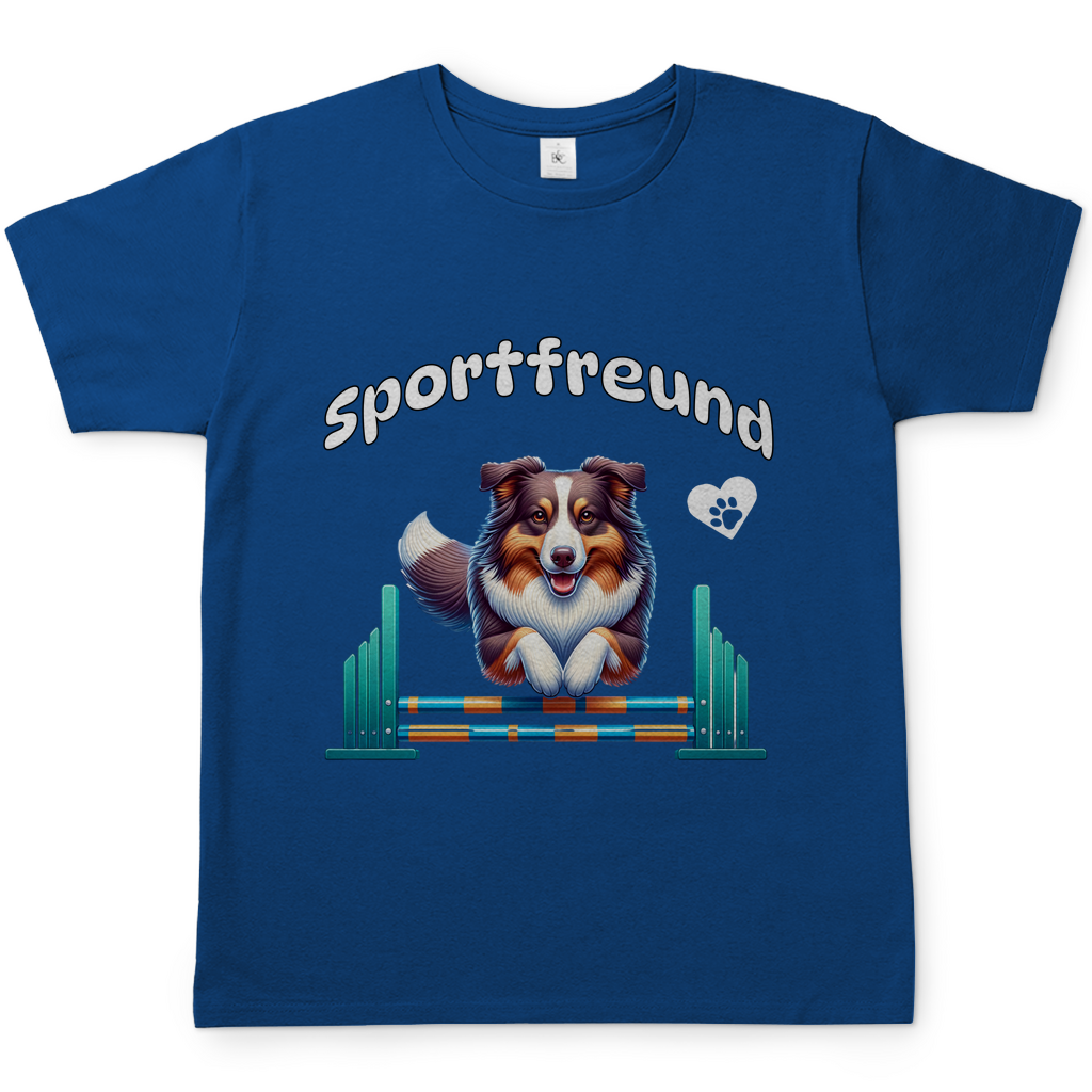Herren T-Shirt Sportfreund Australian Shepherd
