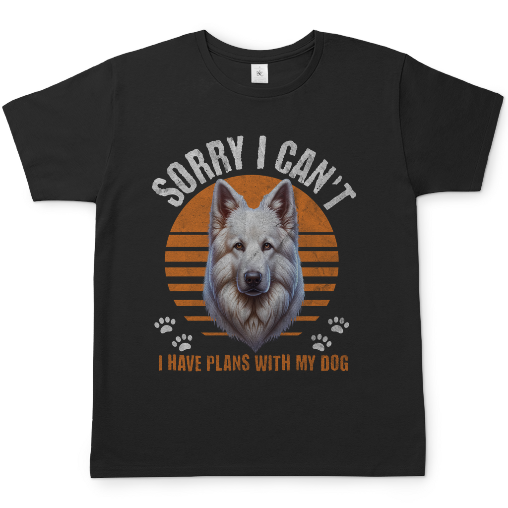 Herren T-Shirt Weißer Schäferhund "Sorry, I can't"