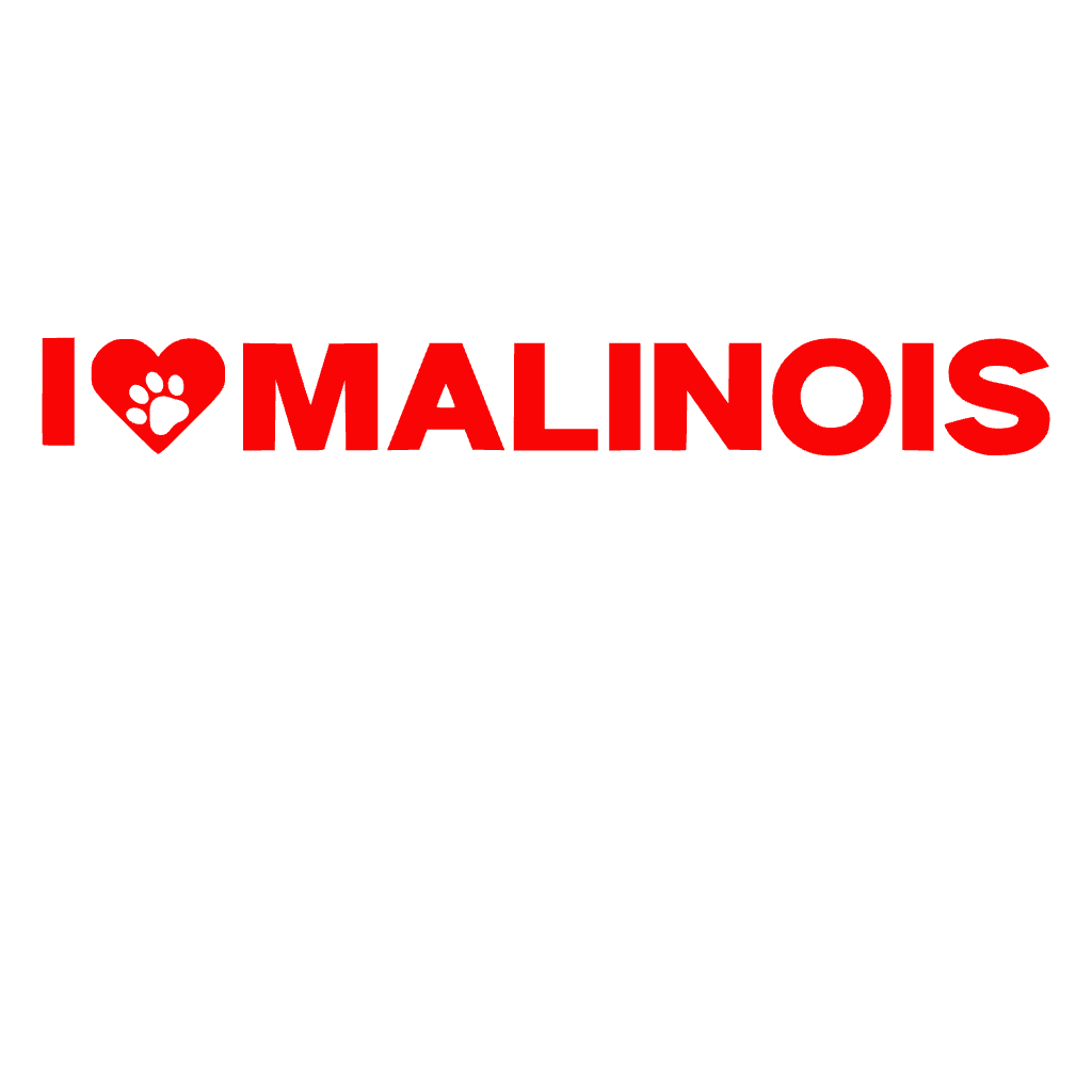 Doppelpack Aufkleber "I ❤️ Malinois" – Zeige deine Liebe zu deinem Malinois!