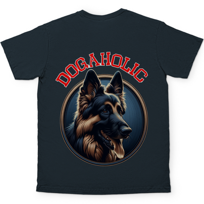 DSH Dogaholic T-Shirt mit großem Rückendruck für Hundefans