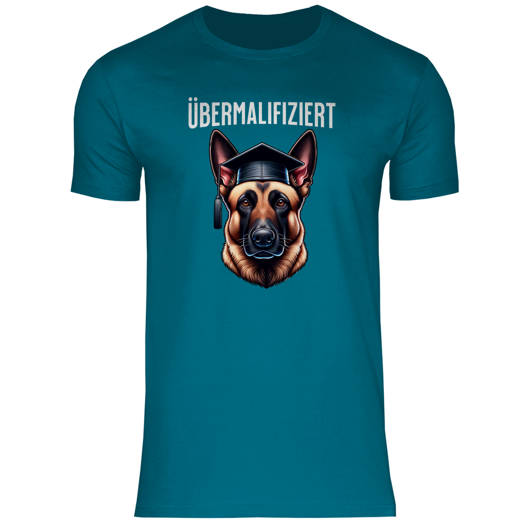 T-Shirt Übermalifiziert – Malinois mit Abschluss und Attitüde