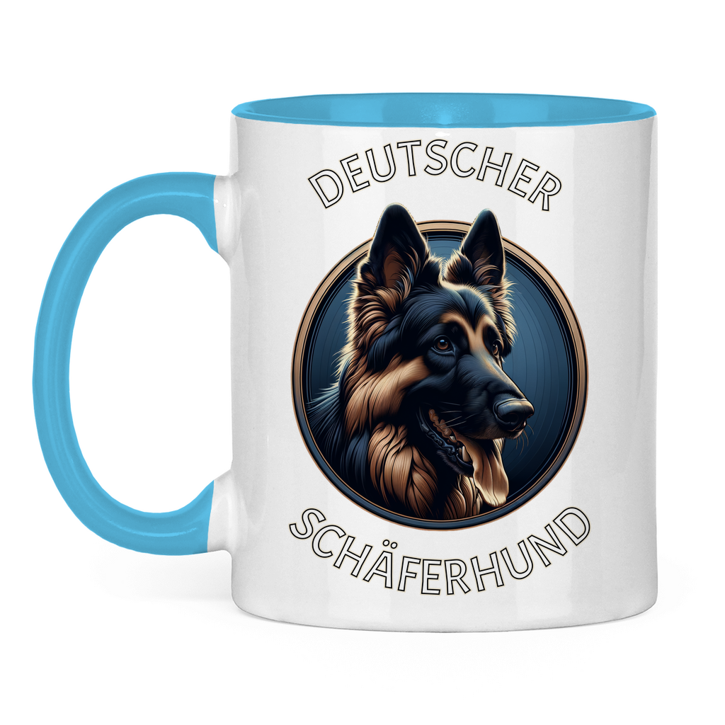 Tasse zweifarbig Deutscher Schäferhund Schriftzug mit Kopf – Hundgerecht365, image size:1024x1024