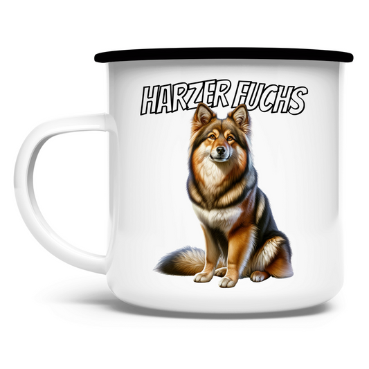 Emaille Tasse Harzer Fuchs