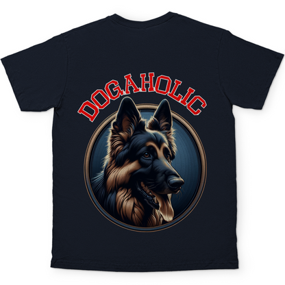 DSH Dogaholic T-Shirt mit großem Rückendruck für Hundefans