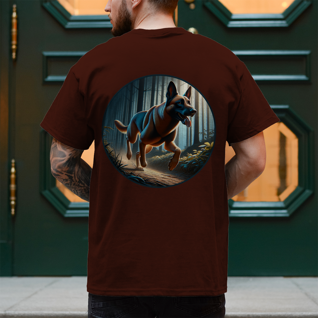 Malinois T-Shirt mit Rückendruck – Für echte Hundefreunde