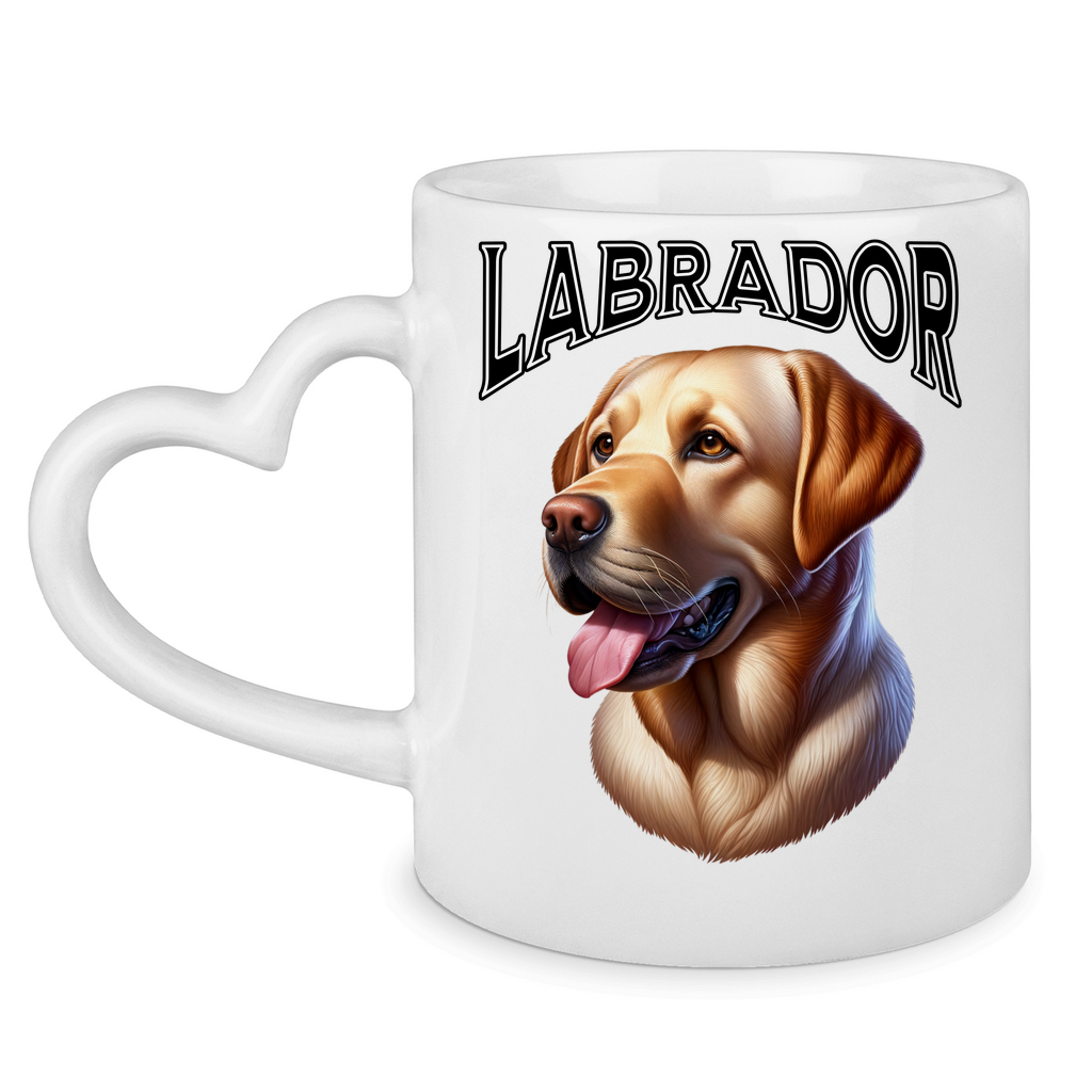 Tasse mit Herzhenkel Labrador - Gelb