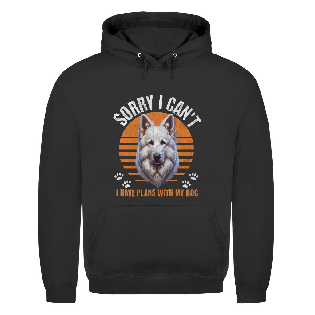 Herren Hoodie Weißer Schäferhund "Sorry, I can't"
