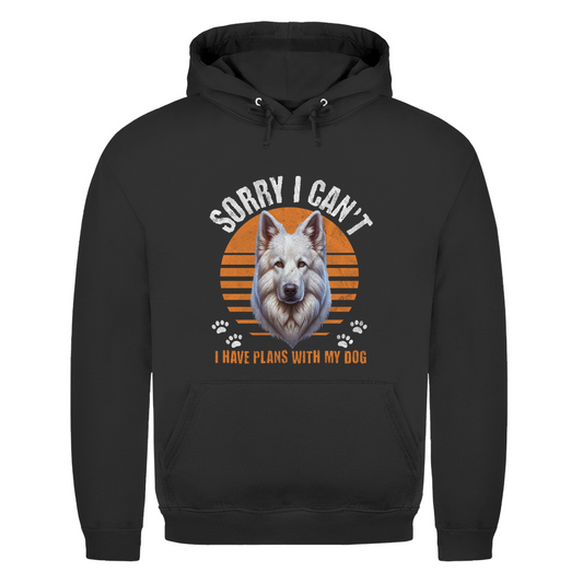 Herren Hoodie Weißer Schäferhund "Sorry, I can't"