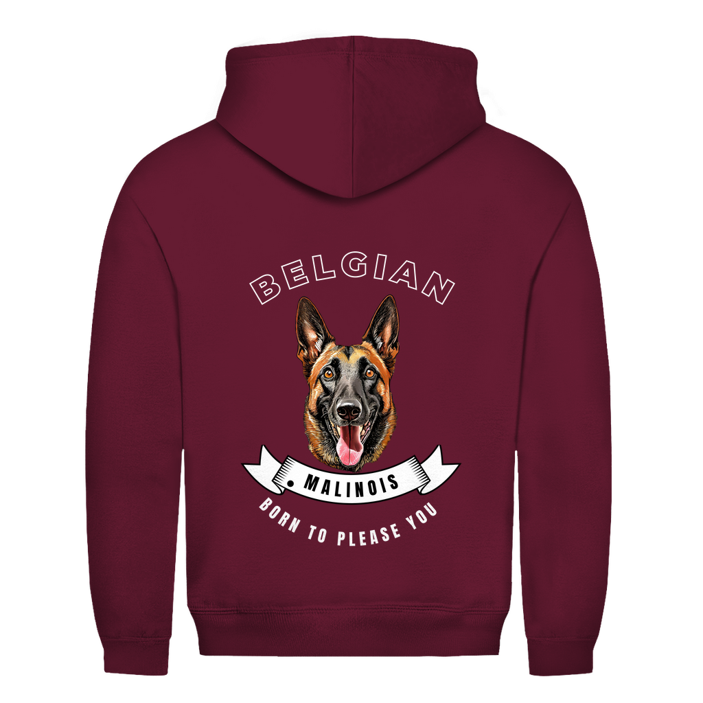 Hoodie Malinois Born to please you mit großem Rückendruck