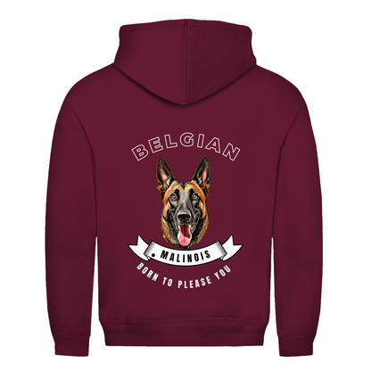 Hoodie Malinois Born to please you mit großem Rückendruck