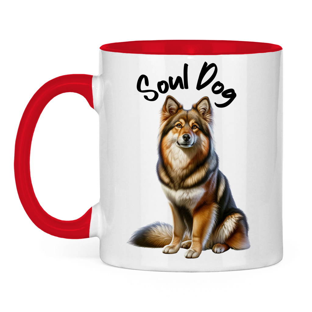 Tasse zweifarbig Harzer Fuchs mit Schriftzug "Soul Dog"