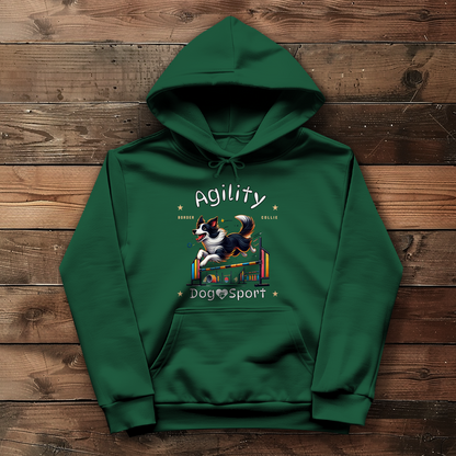 Damen Hoodie Agility mit Border Collie