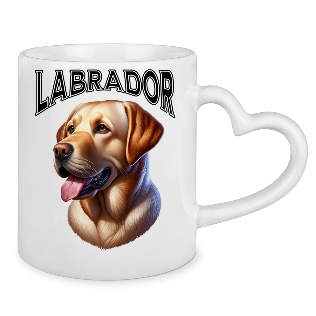 Tasse mit Herzhenkel Labrador - Gelb