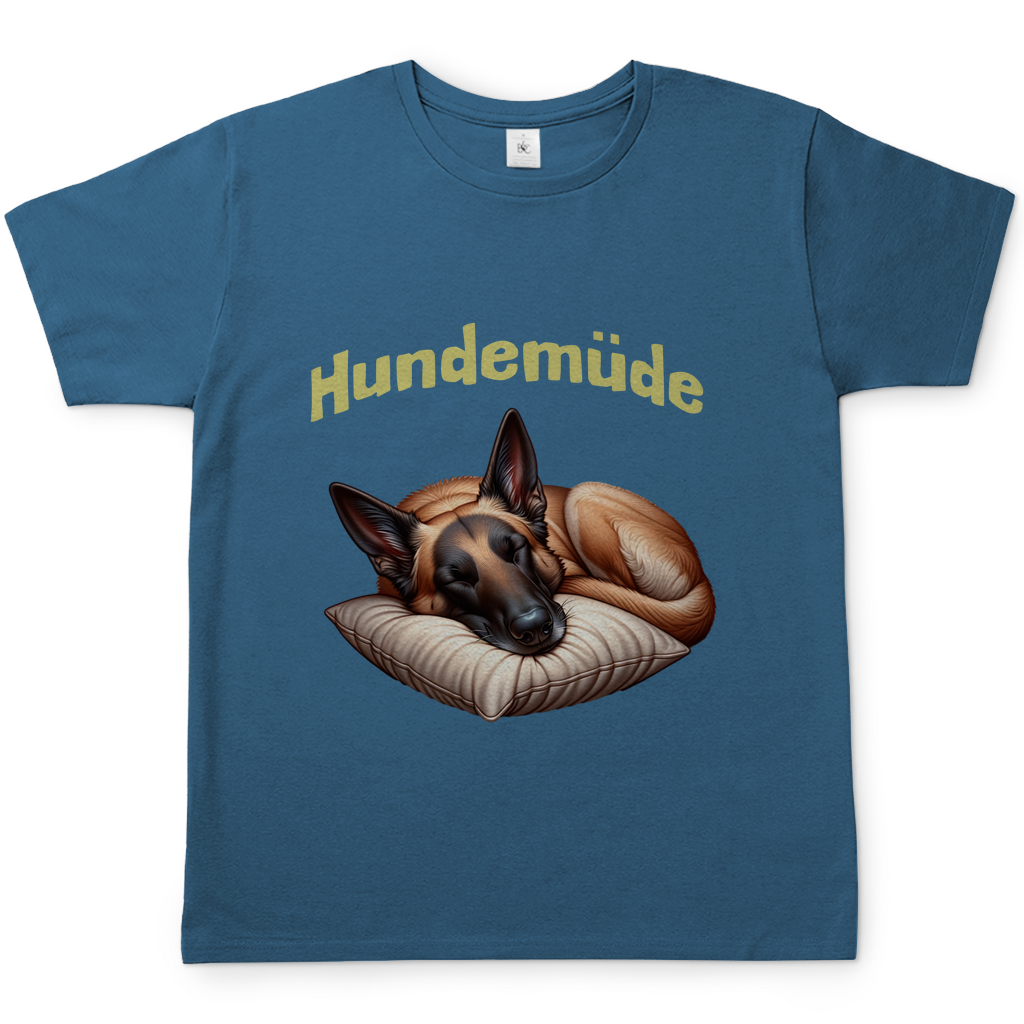 Herren T-Shirt Hundemüde Malinois