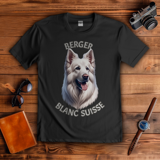 Herren T-Shirt Weißer Schäferhund