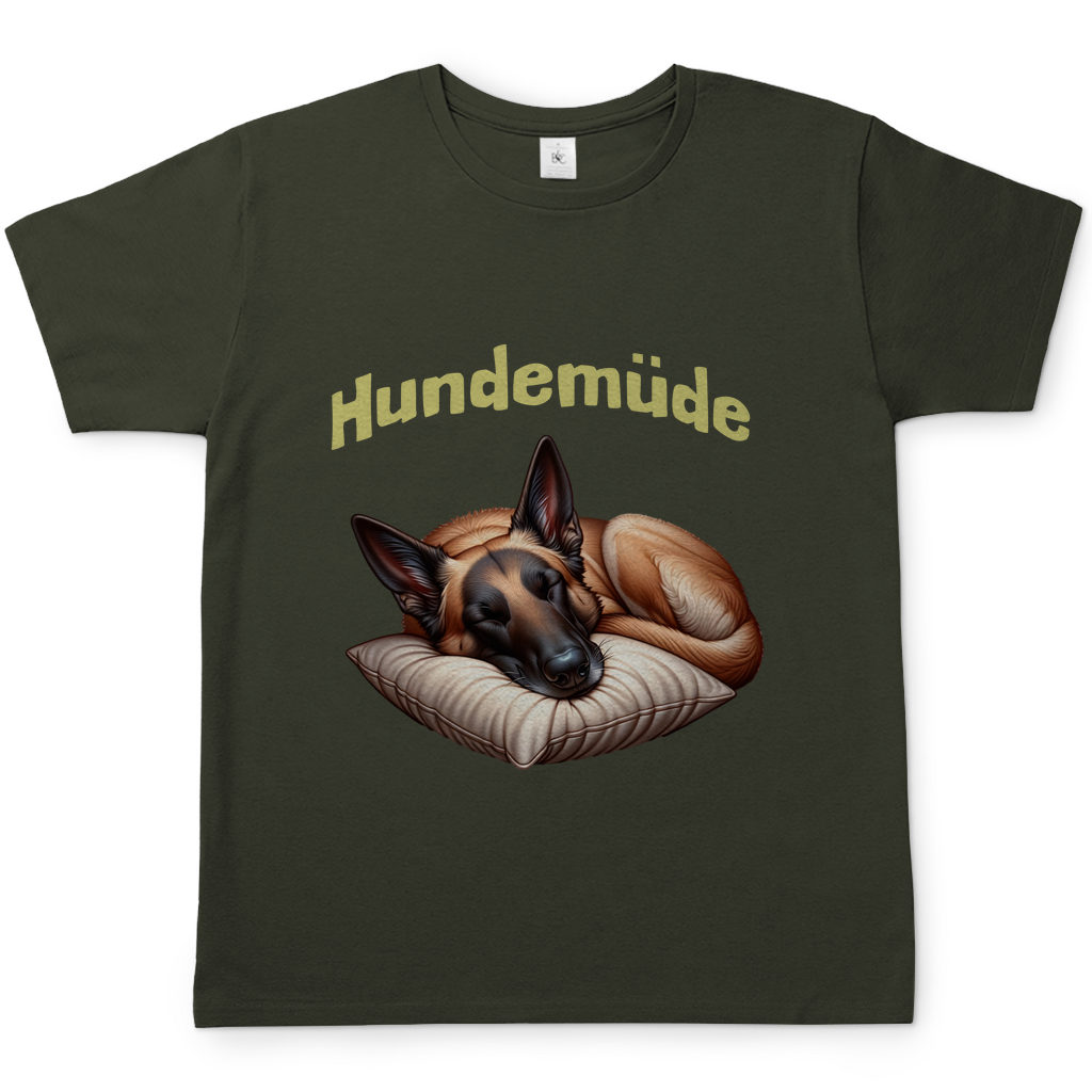 Herren T-Shirt Hundemüde Malinois