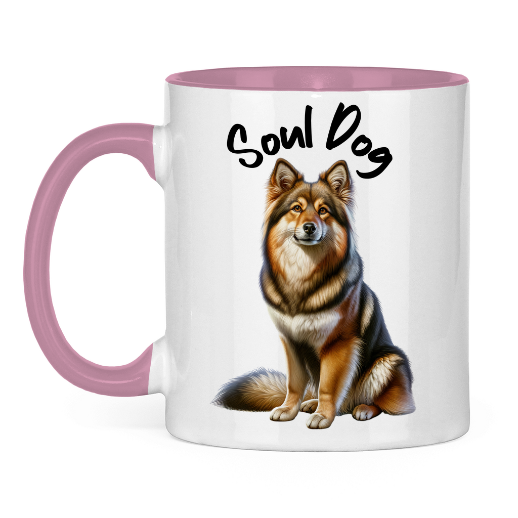 Tasse zweifarbig Harzer Fuchs mit Schriftzug "Soul Dog"