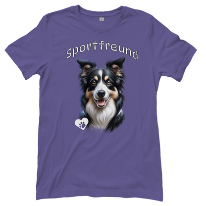 Damen T-Shirt Border Collie Sportfreund