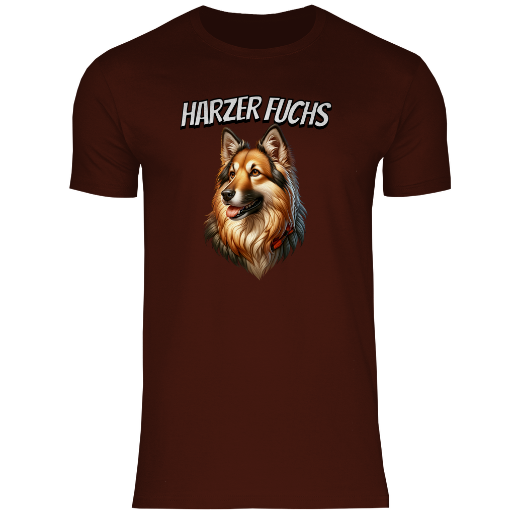 Herren T-Shirt Harzer Fuchs Schriftzug und Kopf