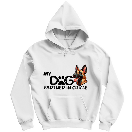 Herren Hoodie My Dog Partner in Crime - Malinois