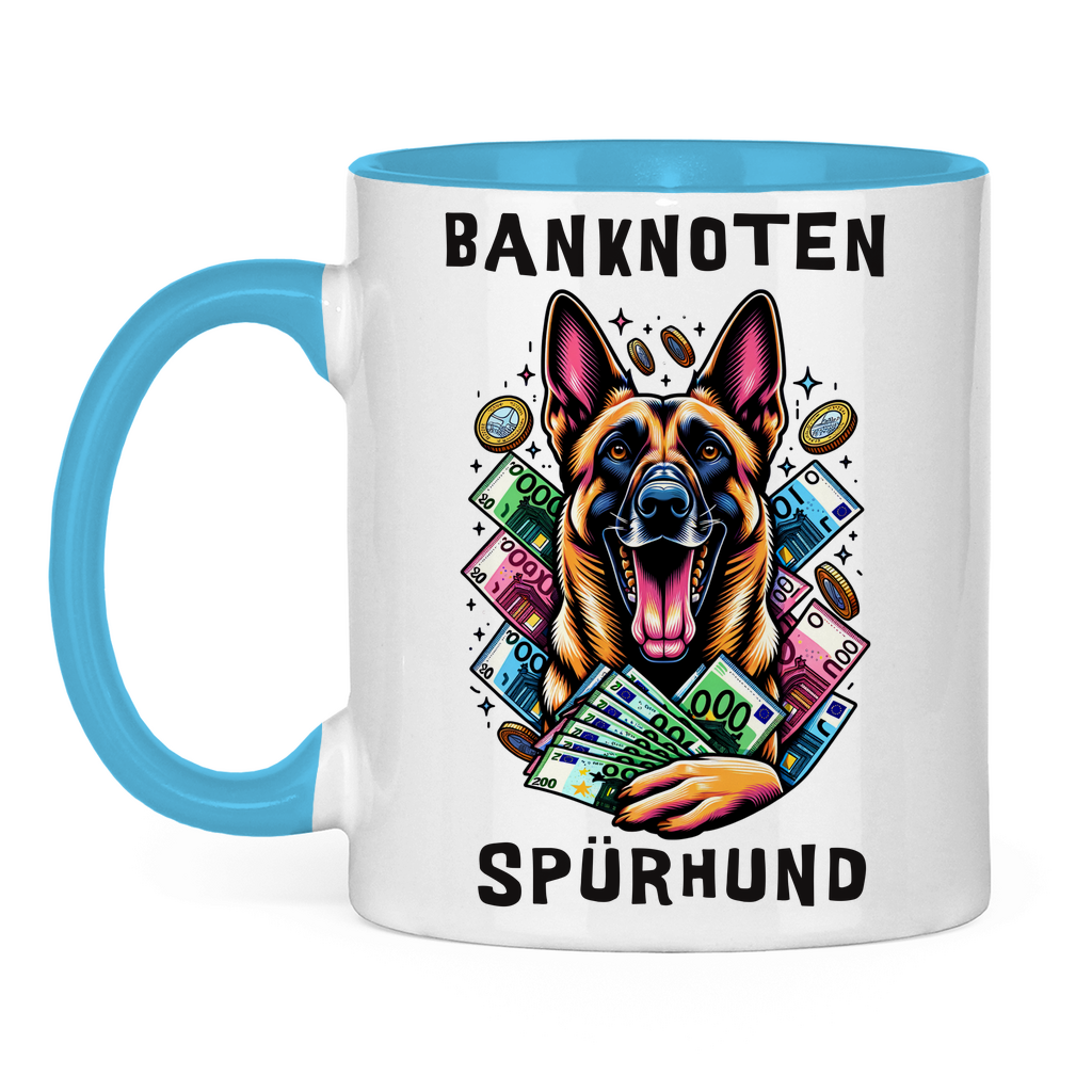 Tasse zweifarbig Malinois Banknotenspürhund