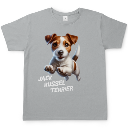 Herren T-Shirt Springender Jack Russel Terrier